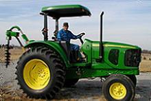 Don Schmitt on John Deere tractor